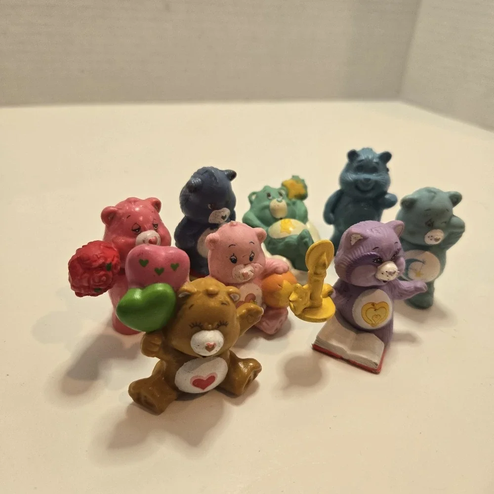 Vintage 80s Care Bears‎ Lot of 8 Mini Figures AGC '83 '84 Rare Toy PVC - Picture 3 of 10
